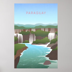 Paraguay Minimal Travel Poster