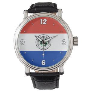 Paraguay National Flag Elegant Patriotic Watch