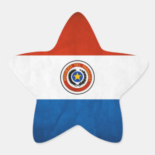 Paraguay National Flag Star Sticker