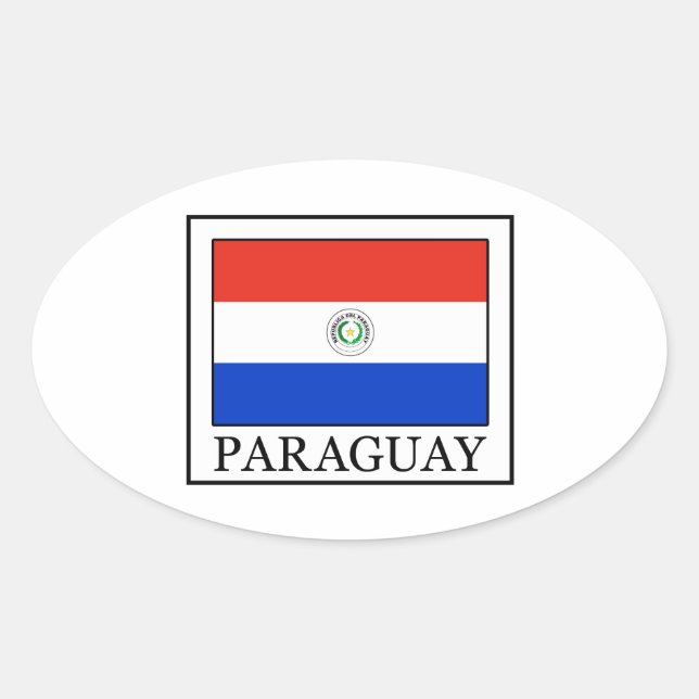 Paraguay Oval Sticker (Front)