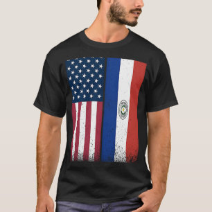 Paraguay  Paraguayan American Flags Proud USA Para T-Shirt