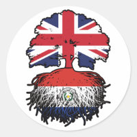 Paraguay Paraguayan British UK Tree Roots Flag