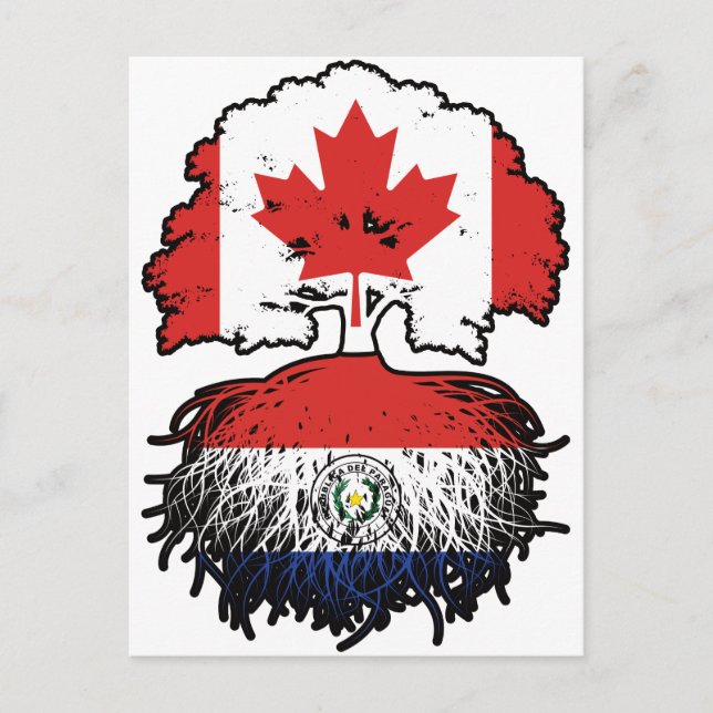 Paraguay Paraguayan Canadian Canada Tree Roots Postcard (Front)