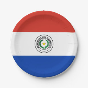 Paraguay (Paraguayan) Flag Paper Plate
