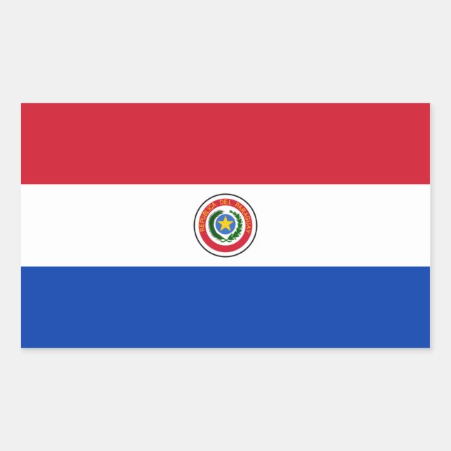 Paraguay/Paraguayan Flag Rectangular Sticker (Front)
