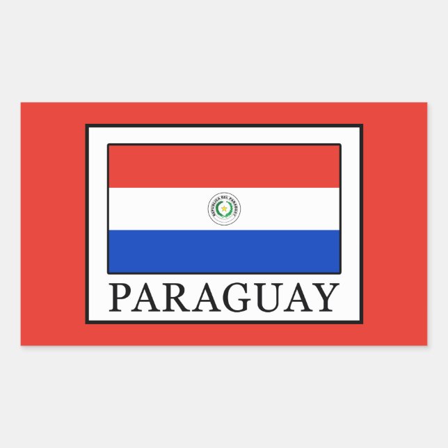 Paraguay Rectangular Sticker (Front)