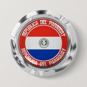Paraguay Round Emblem 7.5 Cm Round Badge