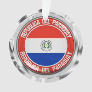 Paraguay Round Emblem Ornament