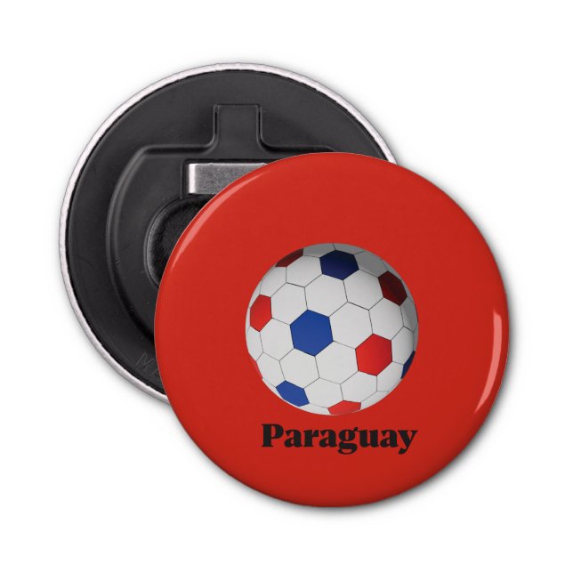 Paraguay soccer bottle opener (Front)