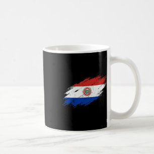 Paraguay Soccer Fan Tattered Flag National Pride Coffee Mug