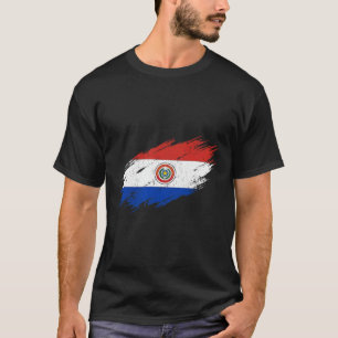 Paraguay Soccer Fan Tattered Flag National Pride T-Shirt