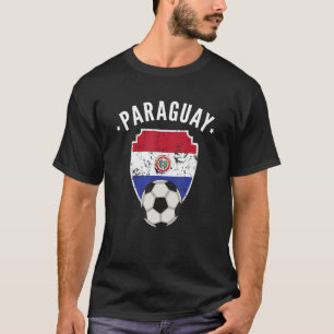Paraguay Soccer Flag Football Paraguayan Pride Roo T-Shirt