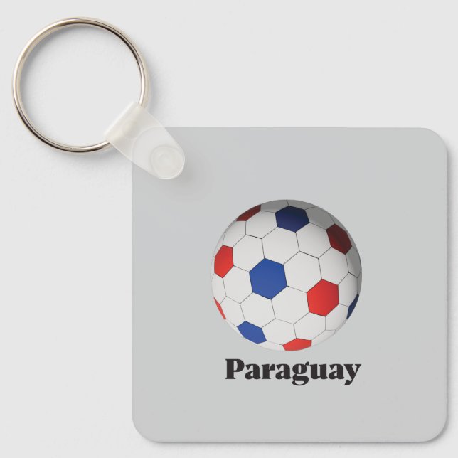 Paraguay soccer key ring (Front)