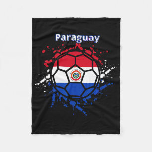 Paraguay Soccer Paraguayan Flag Futbol Fan Jersey Fleece Blanket