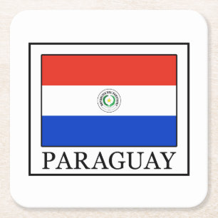 Paraguay Square Paper Coaster