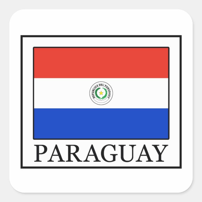 Paraguay Square Sticker (Front)