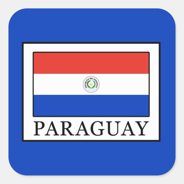 Paraguay Square Sticker (Front)