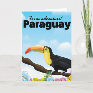 Paraguay Toucan travel poster Holiday Card