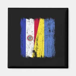 Paraguay Ukraine Half Flag Paraguayan Ukrainian He Magnet