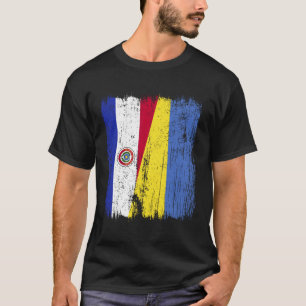 Paraguay Ukraine Half Flag Paraguayan Ukrainian He T-Shirt