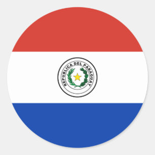 Paraguayan Flag, Flag of Paraguay Classic Round Sticker