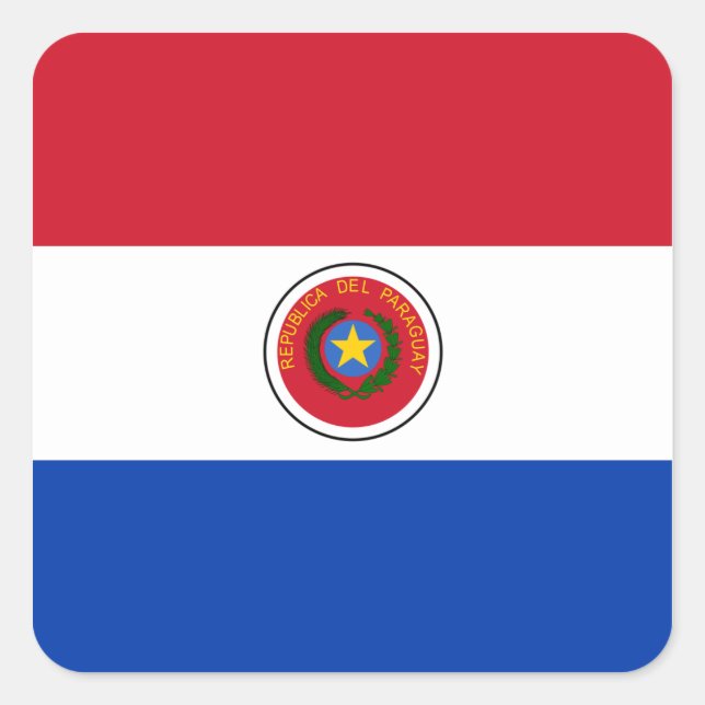 Paraguayan Flag Square Sticker (Front)