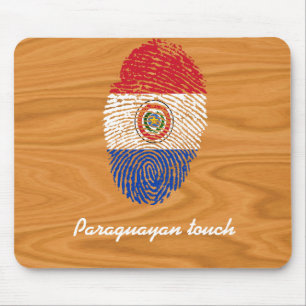 Paraguayan touch fingerprint flag mouse pad