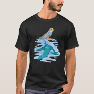 Parakeet Budgie Bird Budgerigar Dinosaur Shadow P T-Shirt