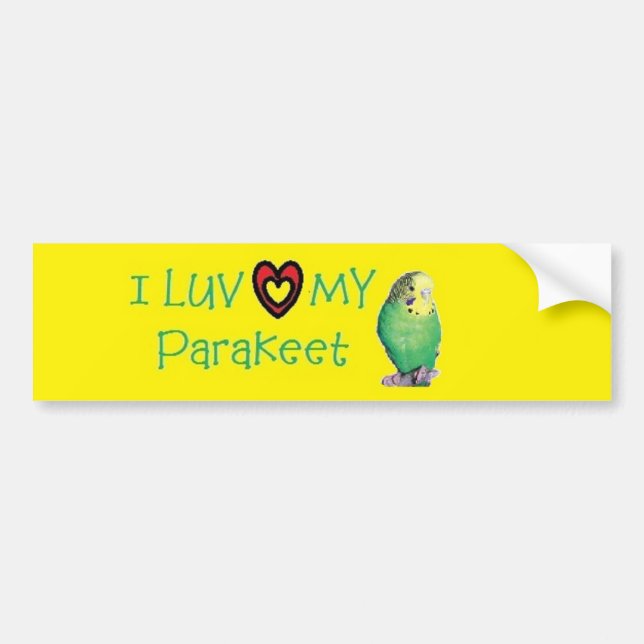 Parakeet Bumper Sticker (Front)
