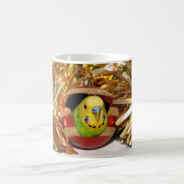 Parakeet Christmas Coffee Mug (Center)