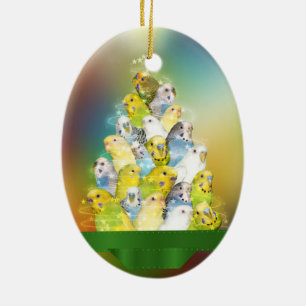 Parakeet Christmas tree Ceramic Tree Decoration