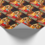Parakeet Christmas Wrapping Paper<br><div class="desc">Blue parakeet in a Christmas mug awaiting the chance to snatch Santa's cookies bird lovers wrapping paper</div>