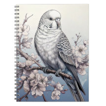 Parakeet in soft Blue Notebook
