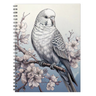 Parakeet in soft Blue Notebook