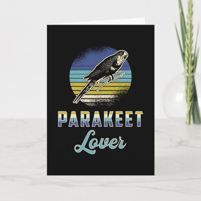 Parakeet Lover Bird Birds Budgerigar Pet Budgie Card (Front)