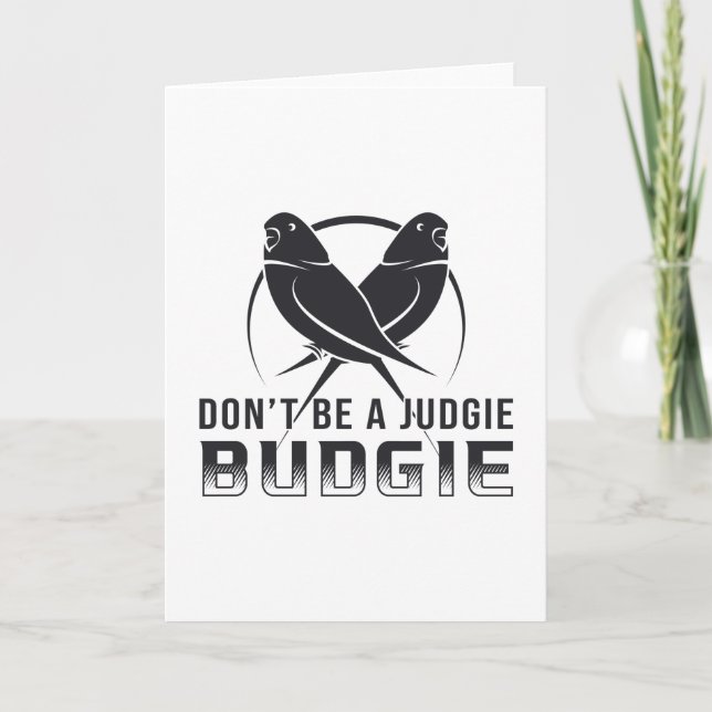 Parakeet Lover Judgie Budgie Budgerigar Pet Birds Card (Front)