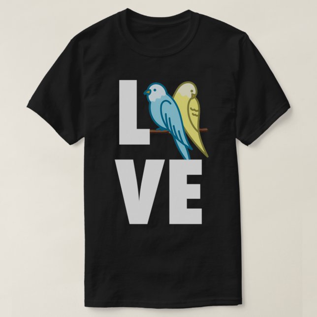 Parakeet Parrot Bird Quacker Lover Gift T-Shirt (Design Front)