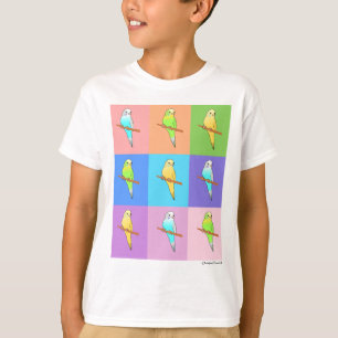 Parakeet Rainbow Rectangles T-Shirt