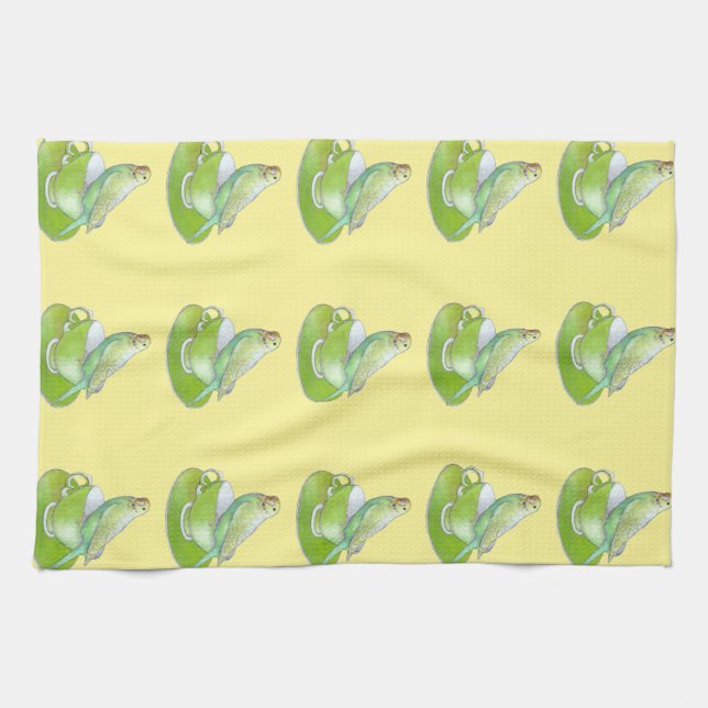 Parakeet Tea Kitchen Towel (Horizontal)