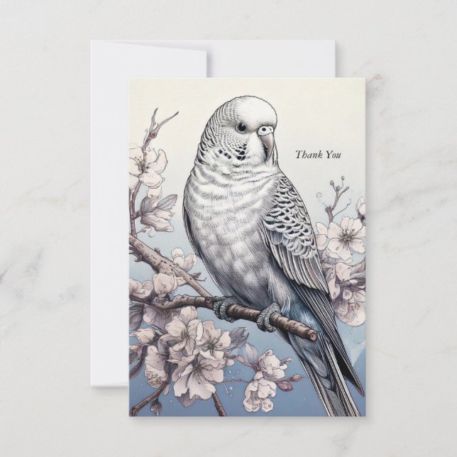 Parakeet Thank You Card (Front)