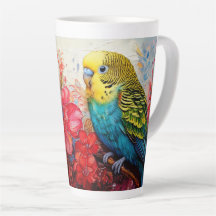 Parakeet with Flowers