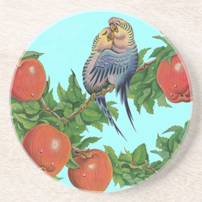 parakeets in love coaster (Front)