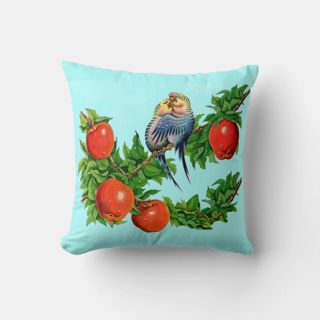 parakeets in love cushion (Front)