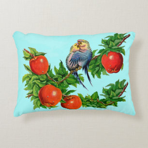 parakeets in love decorative cushion
