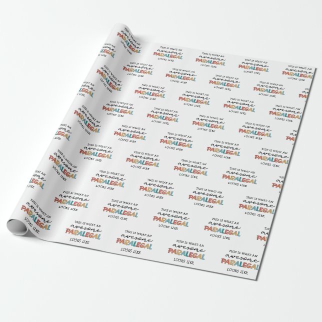 Paralegal Awesome Legal Assistant Funny Wrapping Paper (Unrolled)