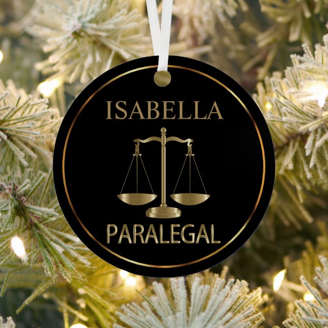 Paralegal - Black and Gold  Metal Tree Decoration (Insitu)