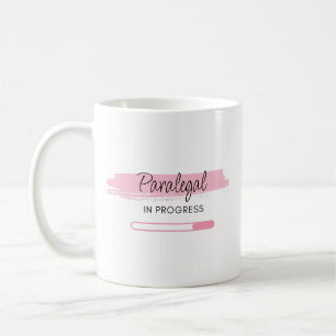 Paralegal Brushstroke Heart Personalised Name Coffee Mug