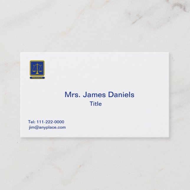 Paralegal Business Card (Front)