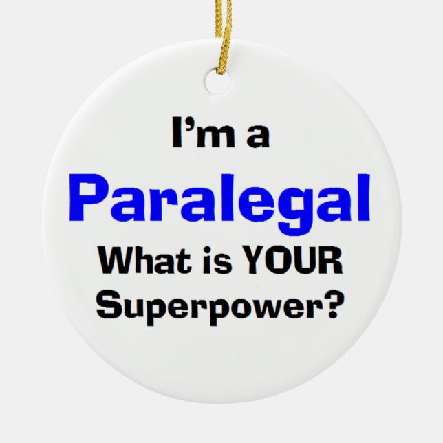 paralegal ceramic ornament (Front)