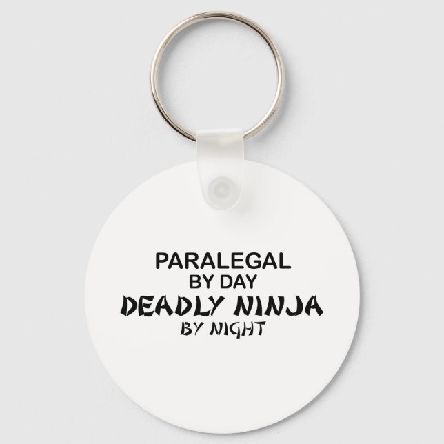 Paralegal Deadly Ninja by Night Key Ring (Front)